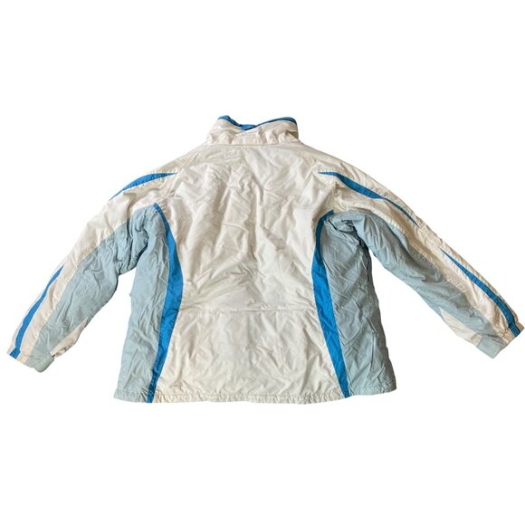 Columbia 3 in 1 Sportswear Jacket White Blue Heavy Winter Coat Zip Out Lining 2X - Picture 2 of 11
